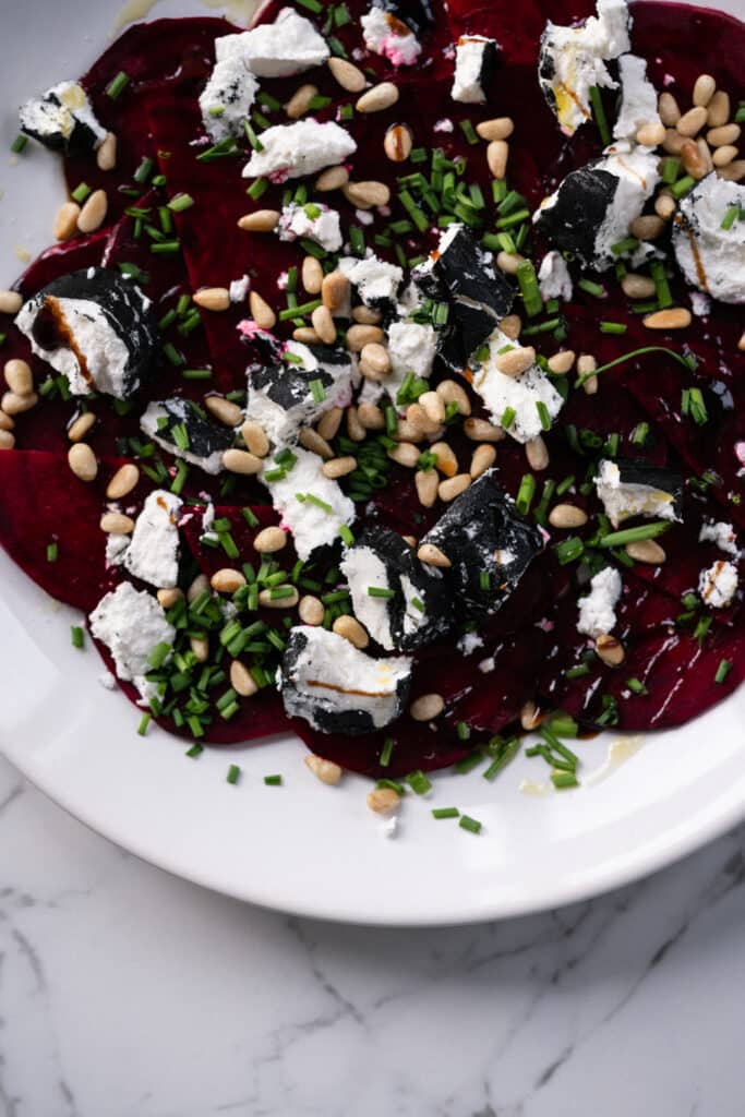 Crunchy Beet Salad With Goat Cheese And Pine Nuts