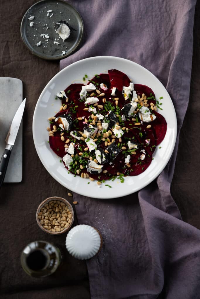 Crunchy Beet Salad With Goat Cheese And Pine Nuts