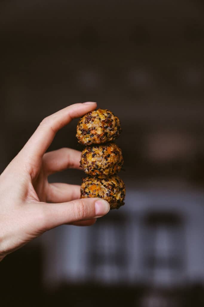 Gluten Free Oven Baked Chicken And Veggie Meatballs