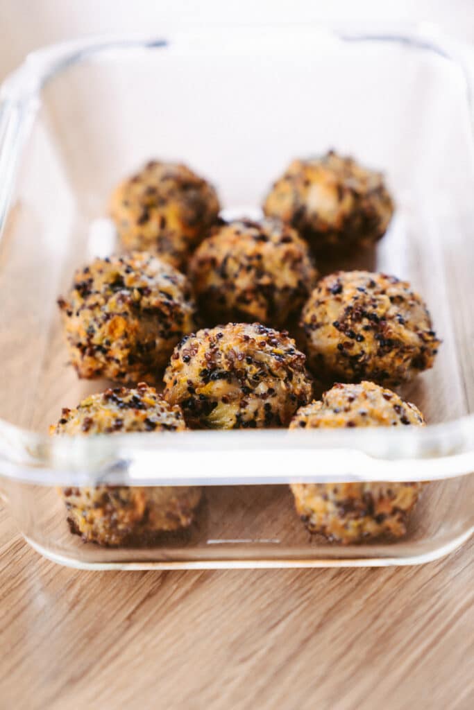 Gluten Free Oven Baked Chicken And Veggie Meatballs