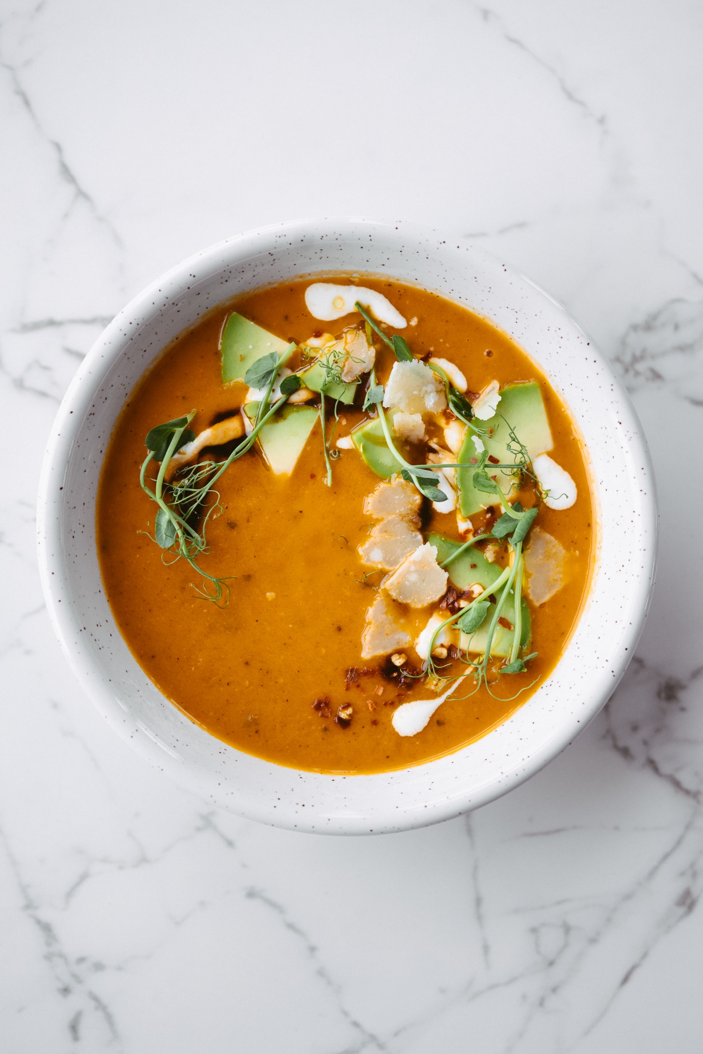 Roasted Tomato And Courgette Soup