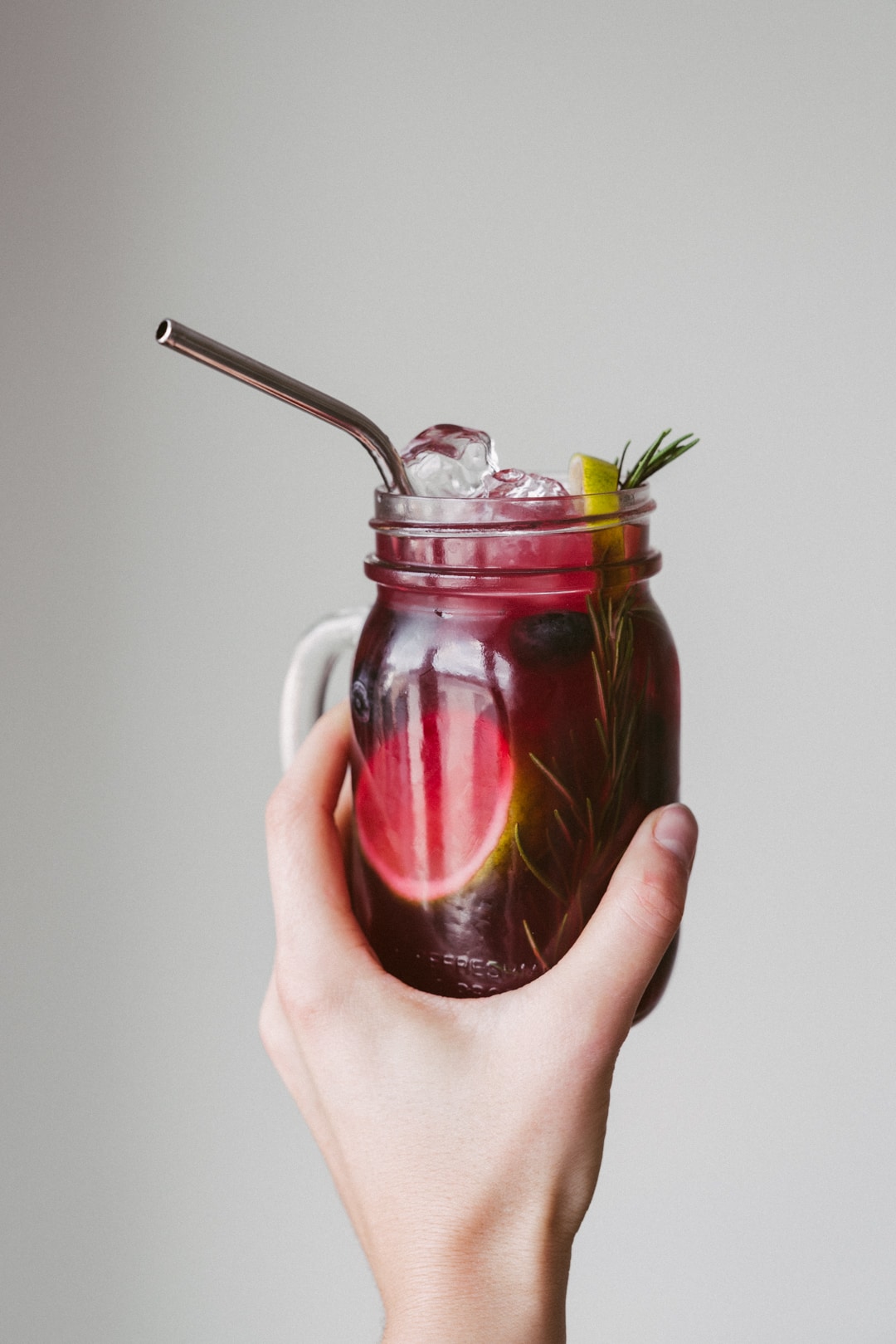 Homemade Berry, Ginger And Rosemary Lemonade