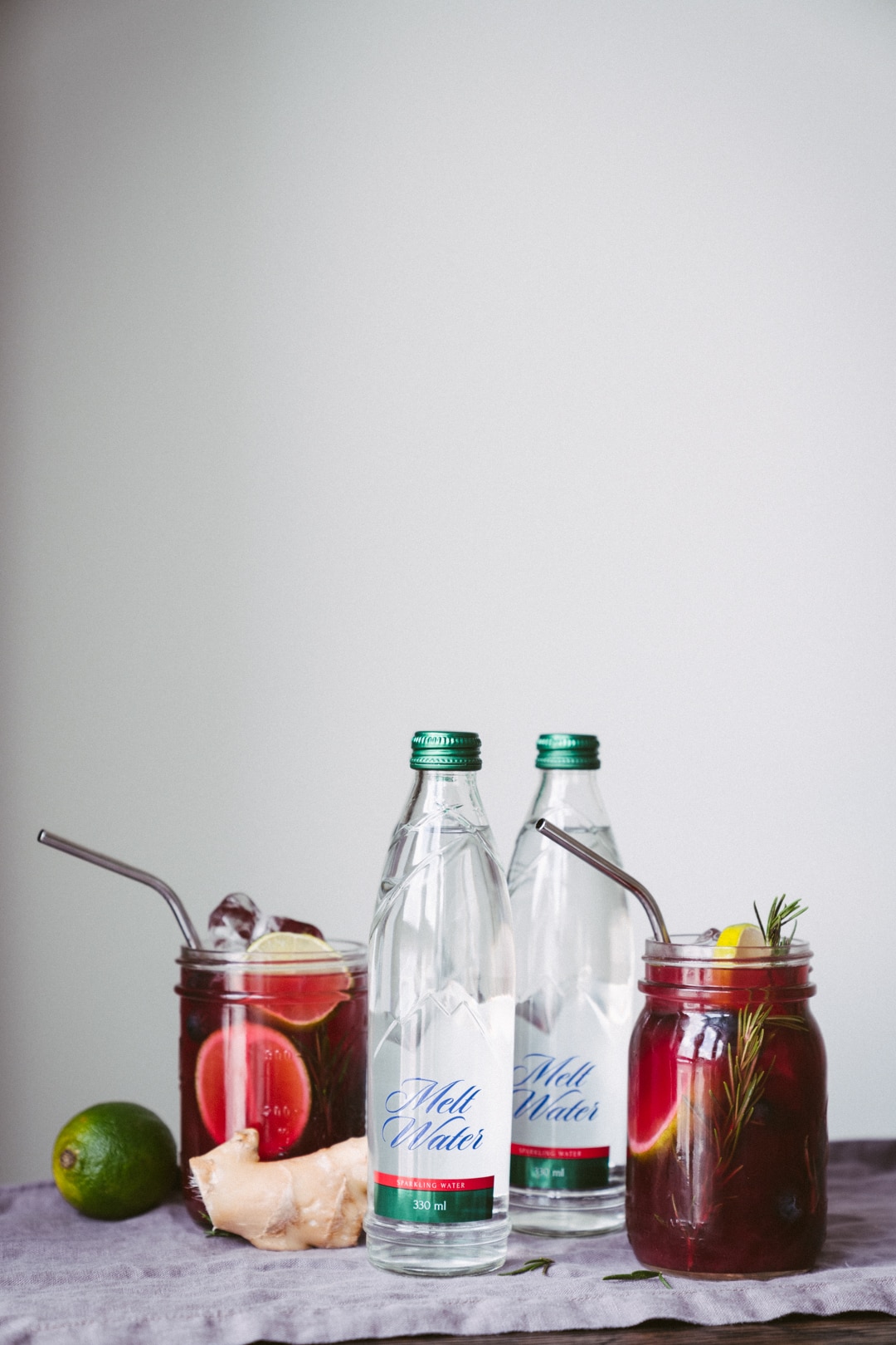 Homemade Berry, Ginger And Rosemary Lemonade