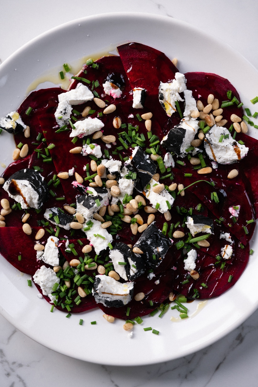 Crunchy Beet Salad With Goat Cheese And Pine Nuts