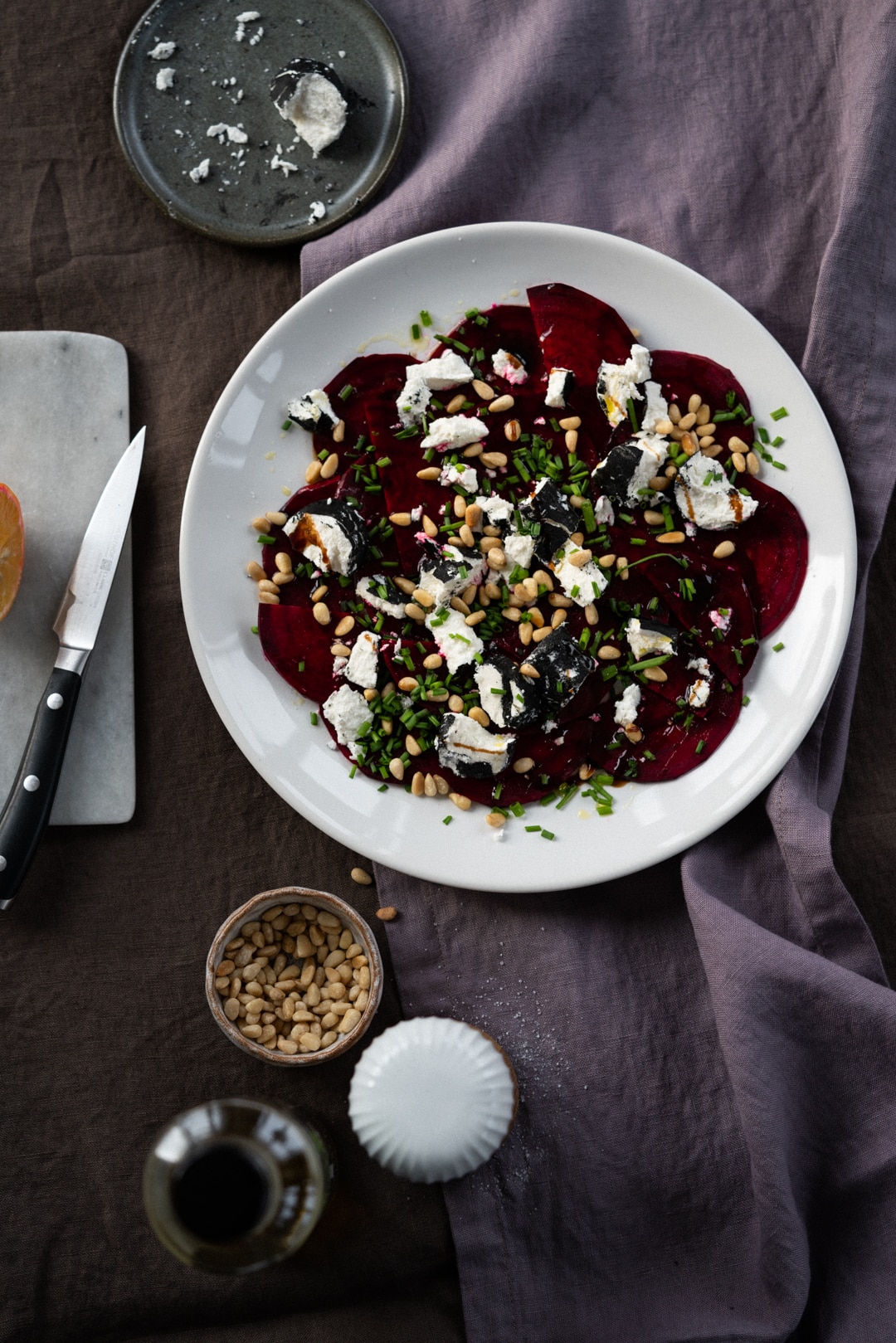 Crunchy Beet Salad With Goat Cheese And Pine Nuts