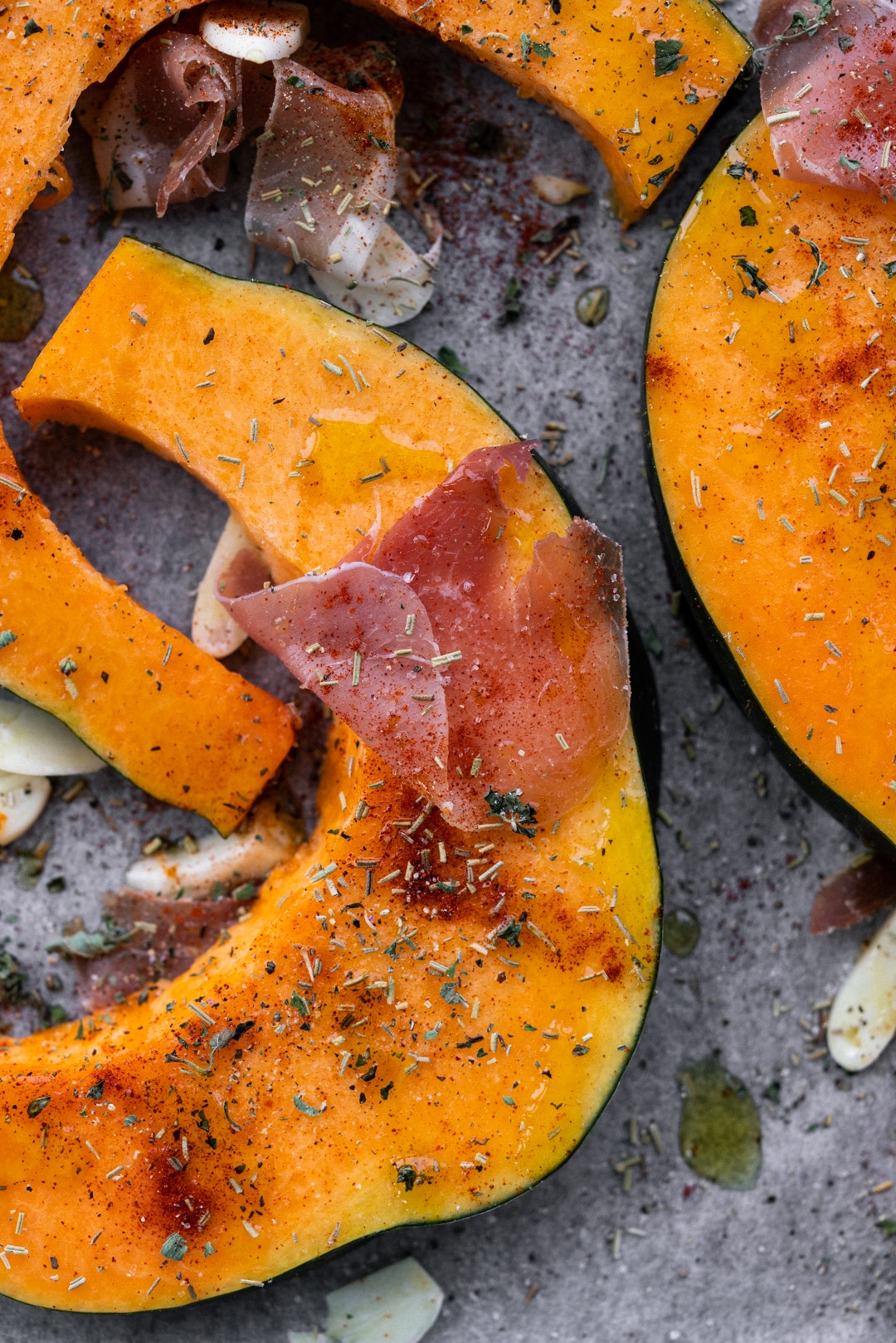 Prosciutto And Garlic Roasted Pumpkin