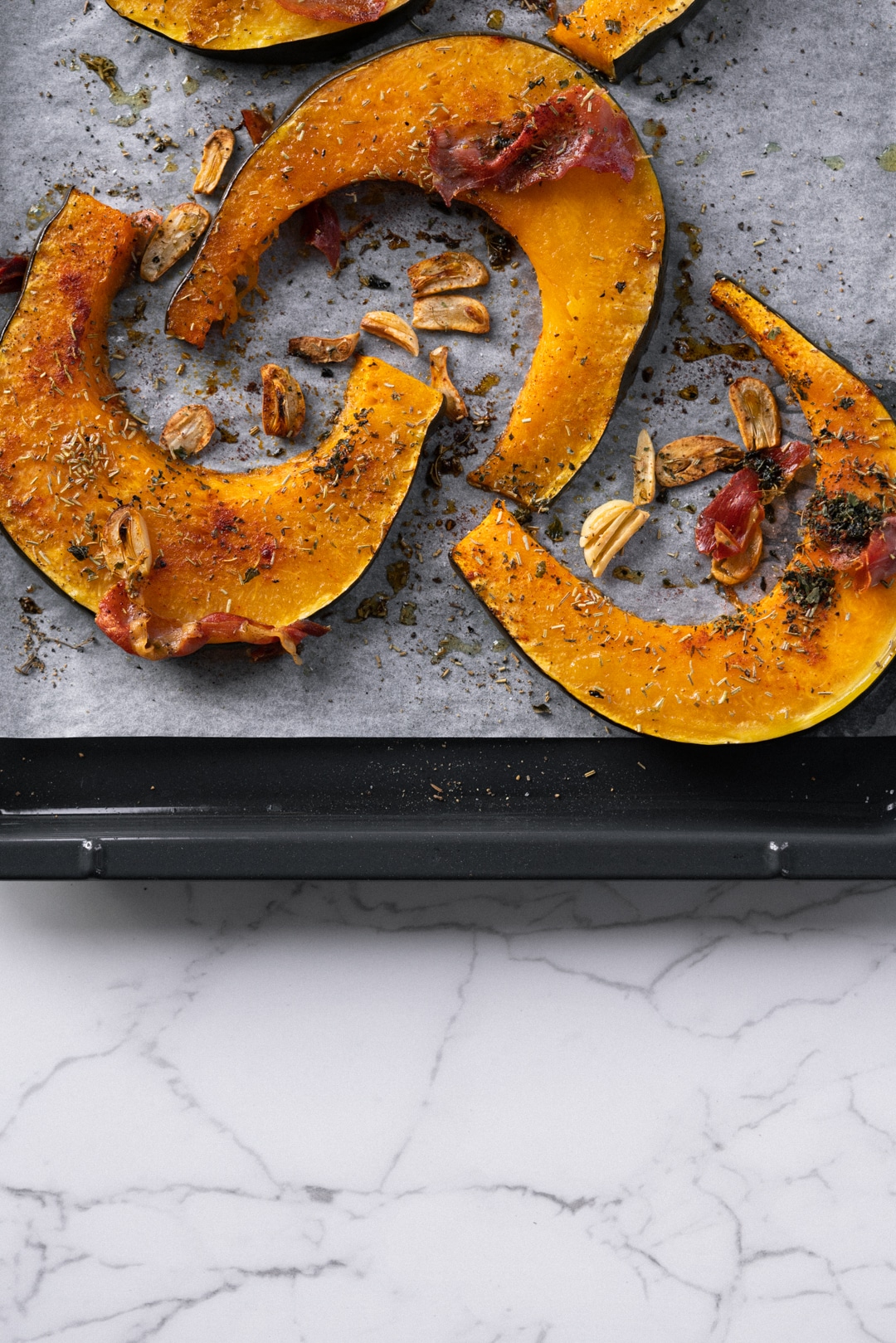 Prosciutto And Garlic Roasted Pumpkin