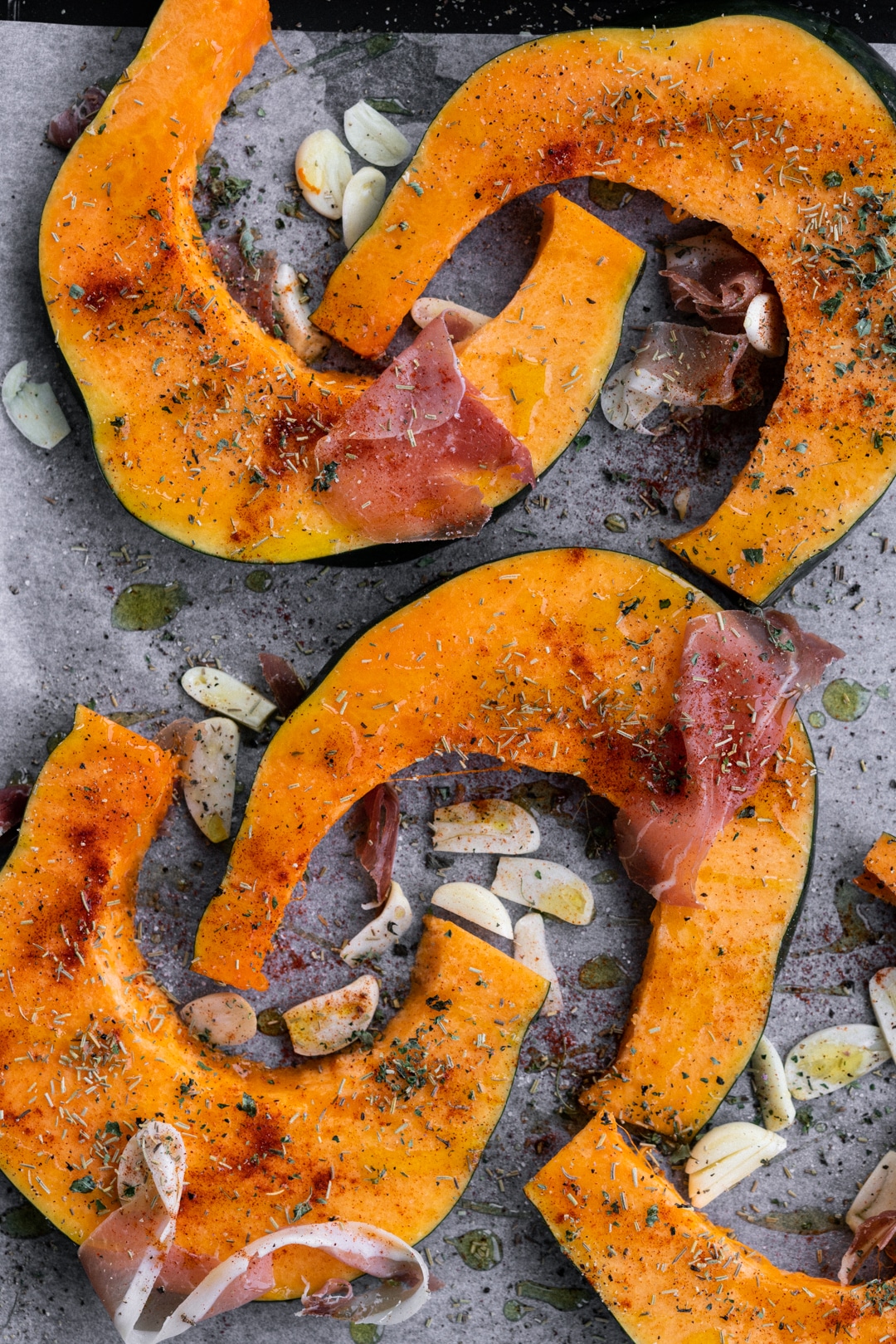 Prosciutto And Garlic Roasted Pumpkin