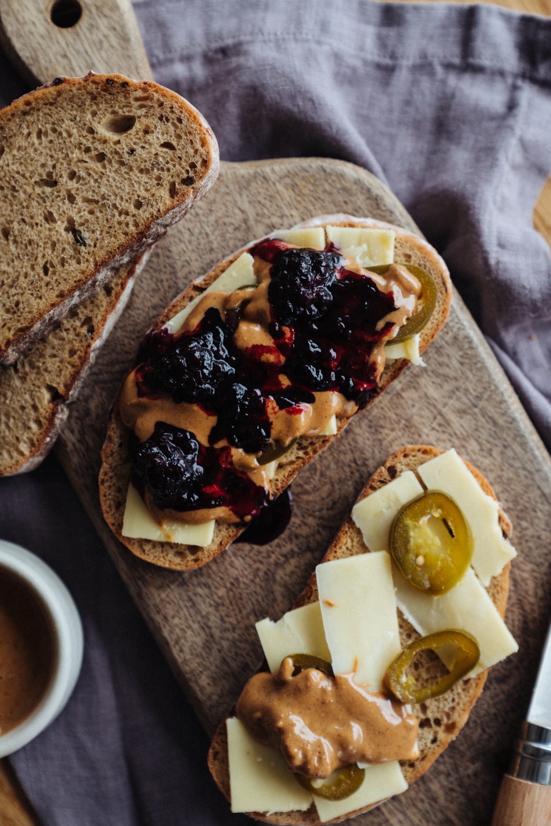 Cheddar PB-Jelly Jalapeño Melt