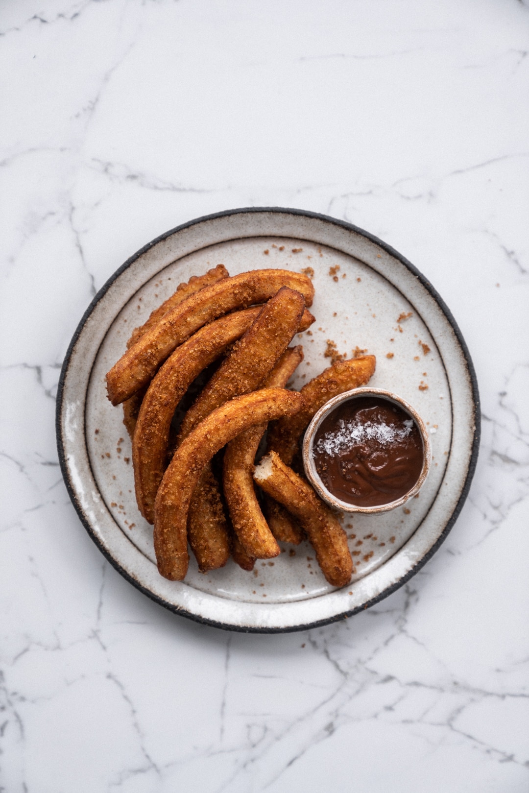 Churros With Spicy Dark Chocolate Ganache