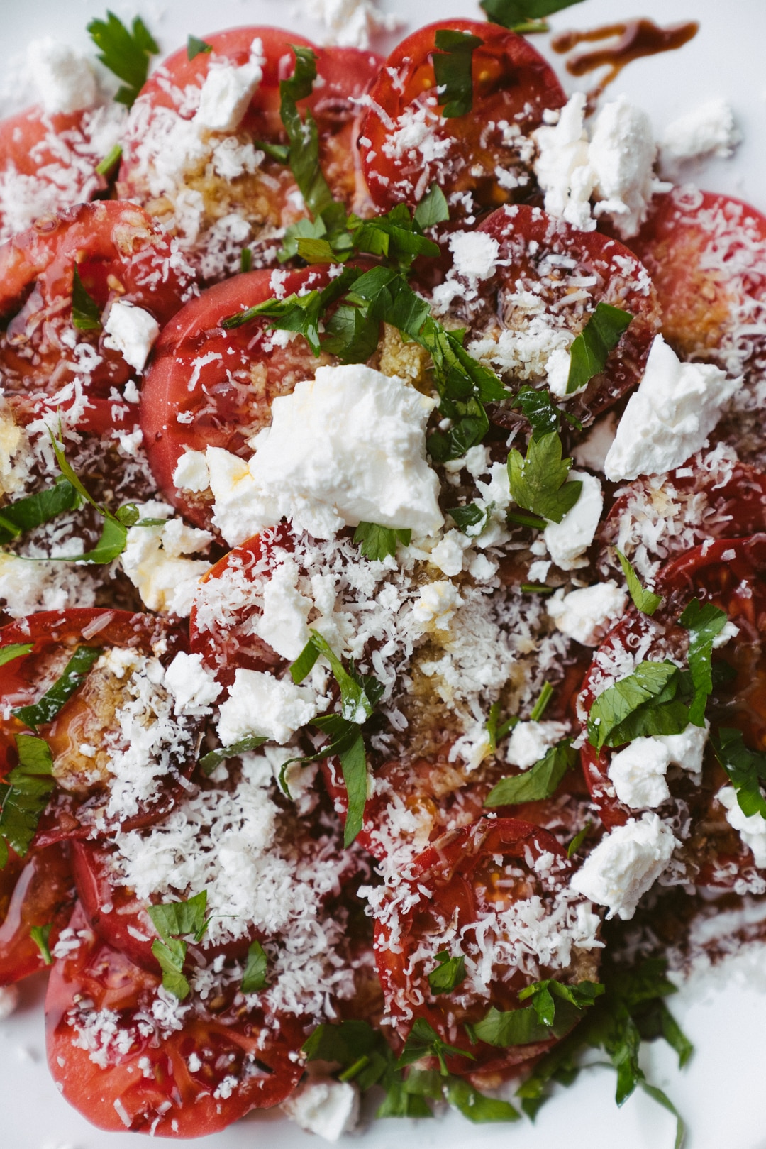 Creamy Tomato, Parmesan And Feta Salad