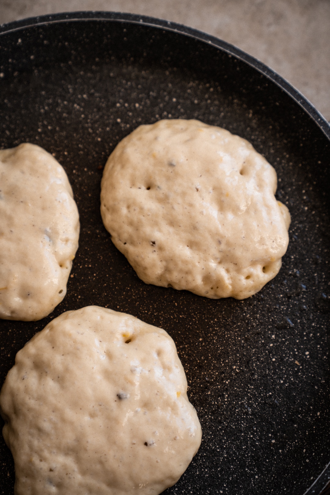 Fluffy Yeast Pancakes With Lemon Drizzle