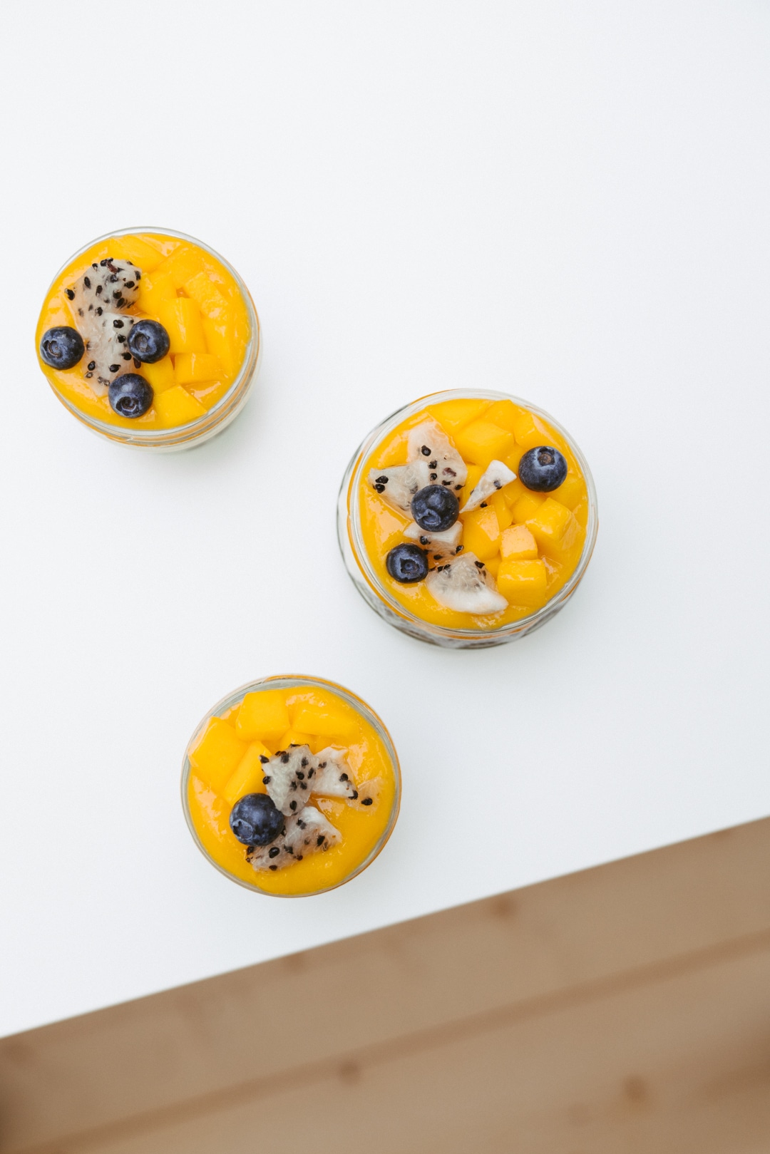 Mango, Passionfruit, Chia And Yoghurt Jars