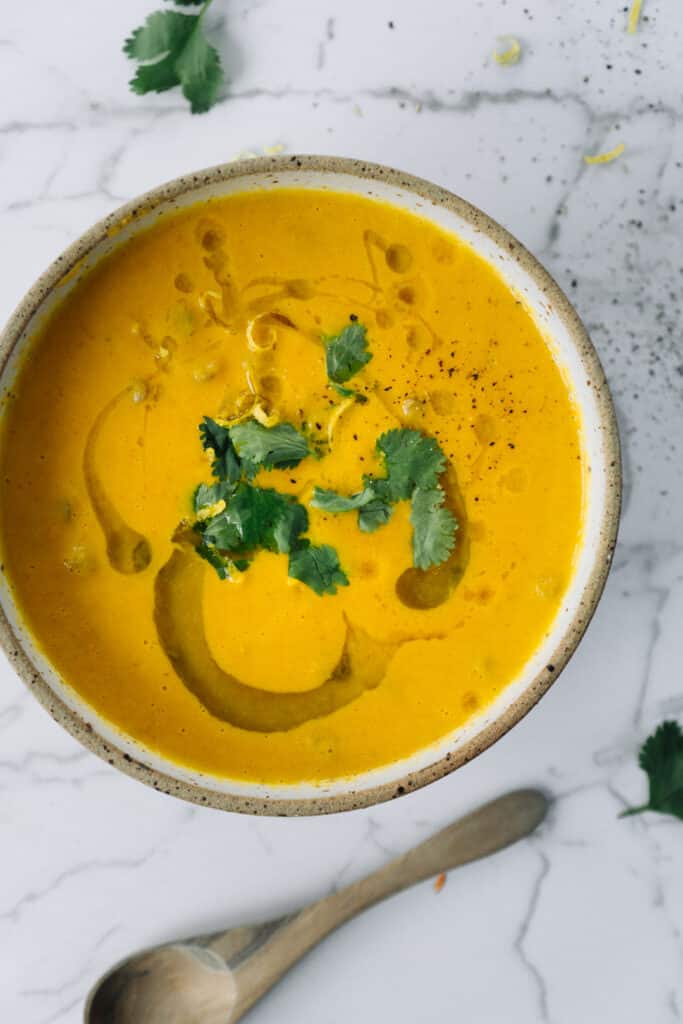 Carrot, Coriander And Coconut Soup