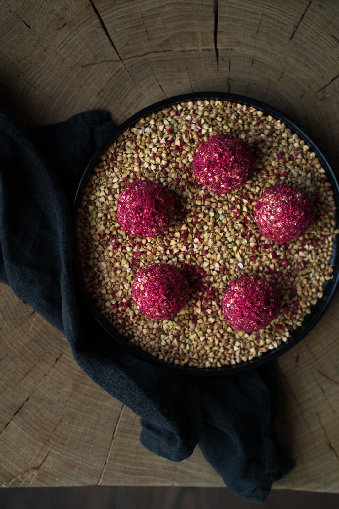 Buckwheat, Date And Raspberry Energy Balls