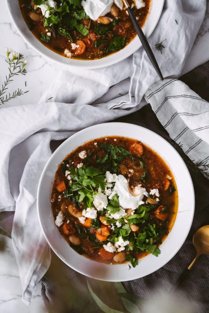 Tomato, Butter Bean And Quinoa Stew