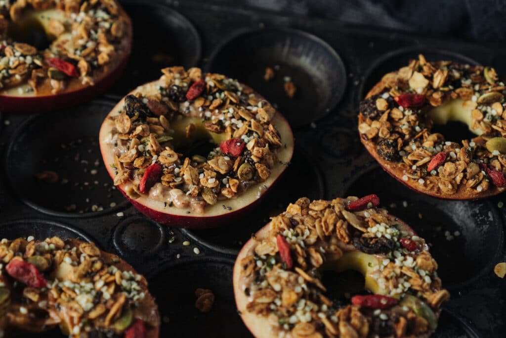 Apple Slices With Nut Butter And Granola