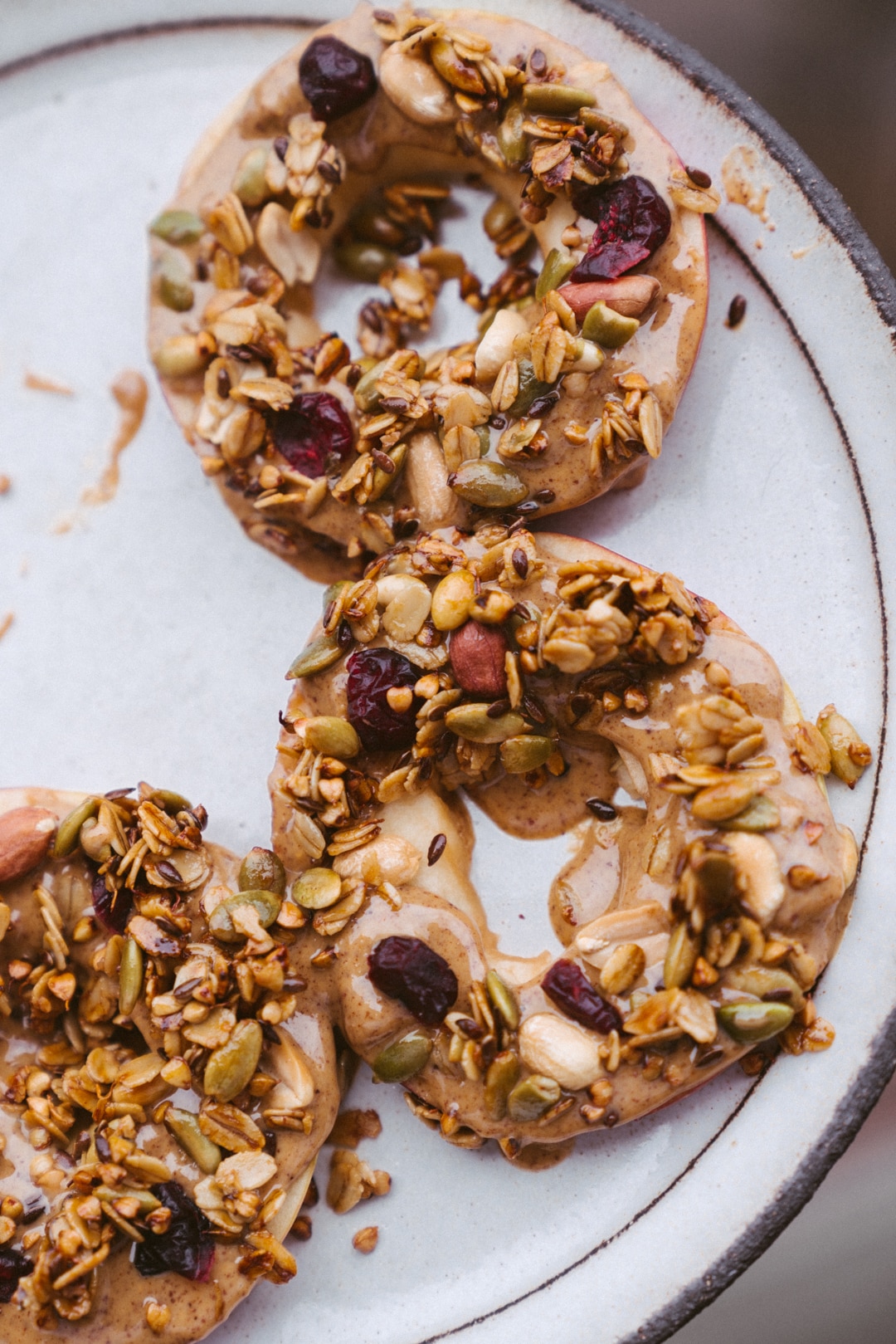 Apple Slices With Nut Butter And Granola