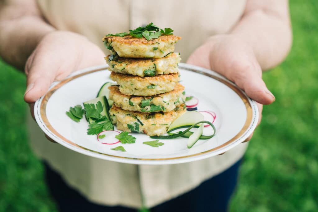 Quinoa Zucchini Fritters With Feta