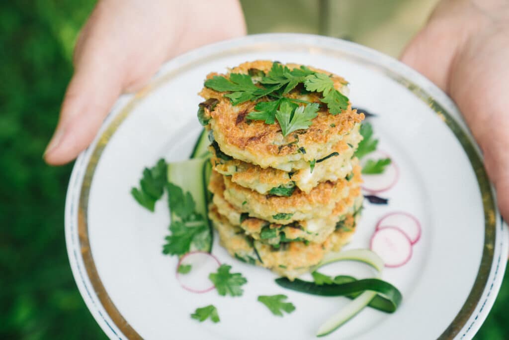 Quinoa Zucchini Fritters With Feta