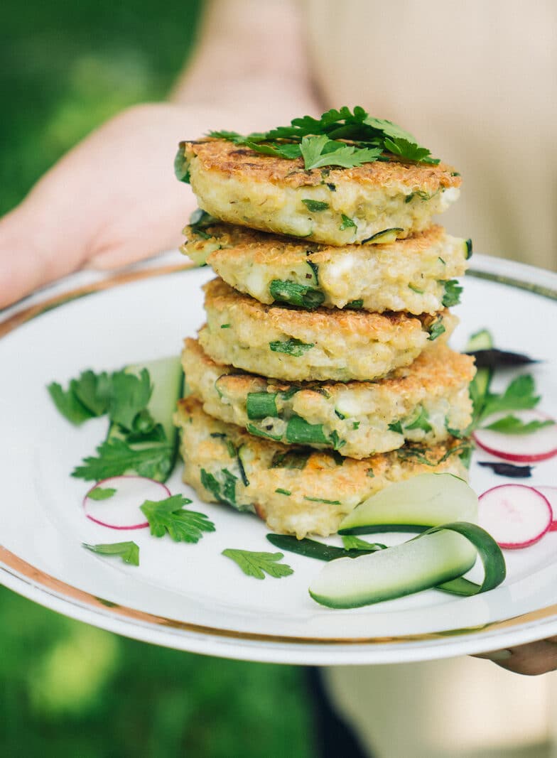 Quinoa Zucchini Fritters With Feta