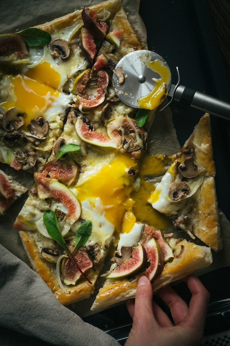 Puff Pastry Tart With Gruyere, Figs And Mushrooms